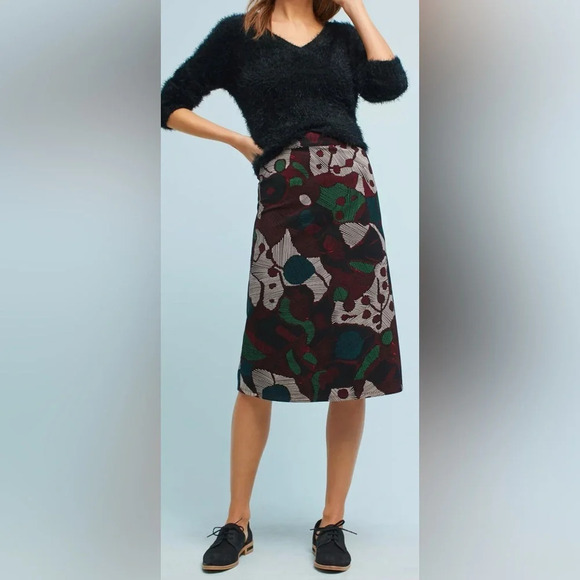 Isla Maude Anthropologie  Turia Floral Pencil Skirt Sz Xs - Picture 2 of 10